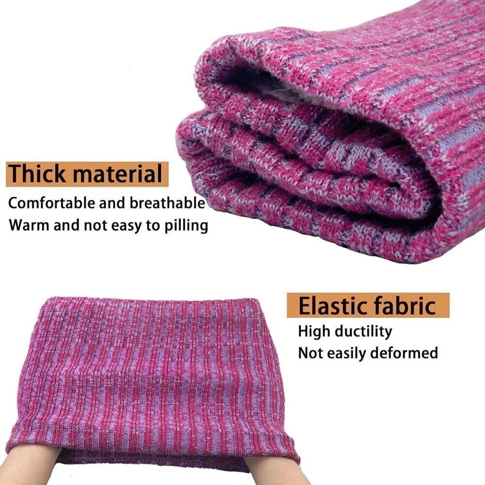 Men's Rose Winter Thermal Fleece Neck Warmer Windproof Face Cover Ski Mask